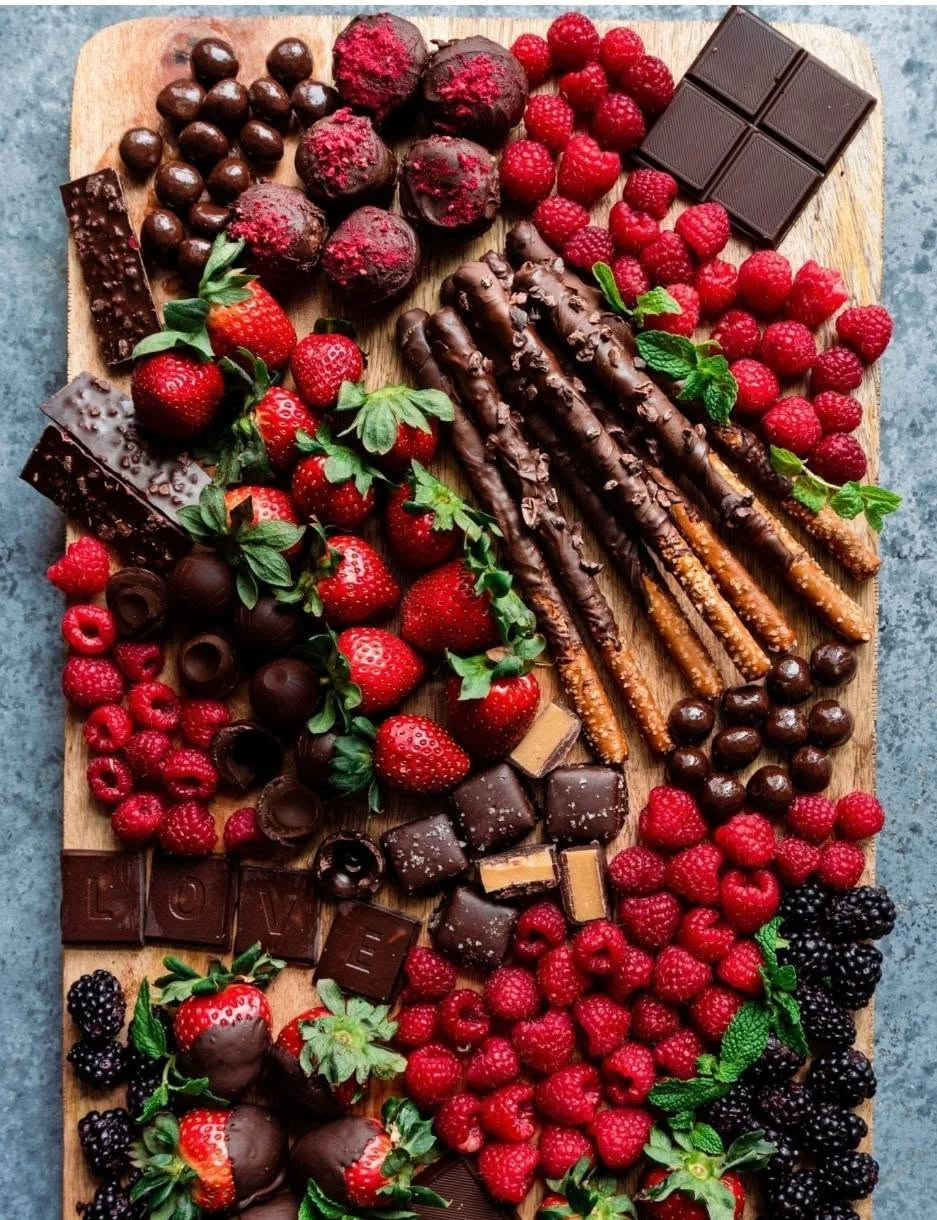 Chocolate dessert board